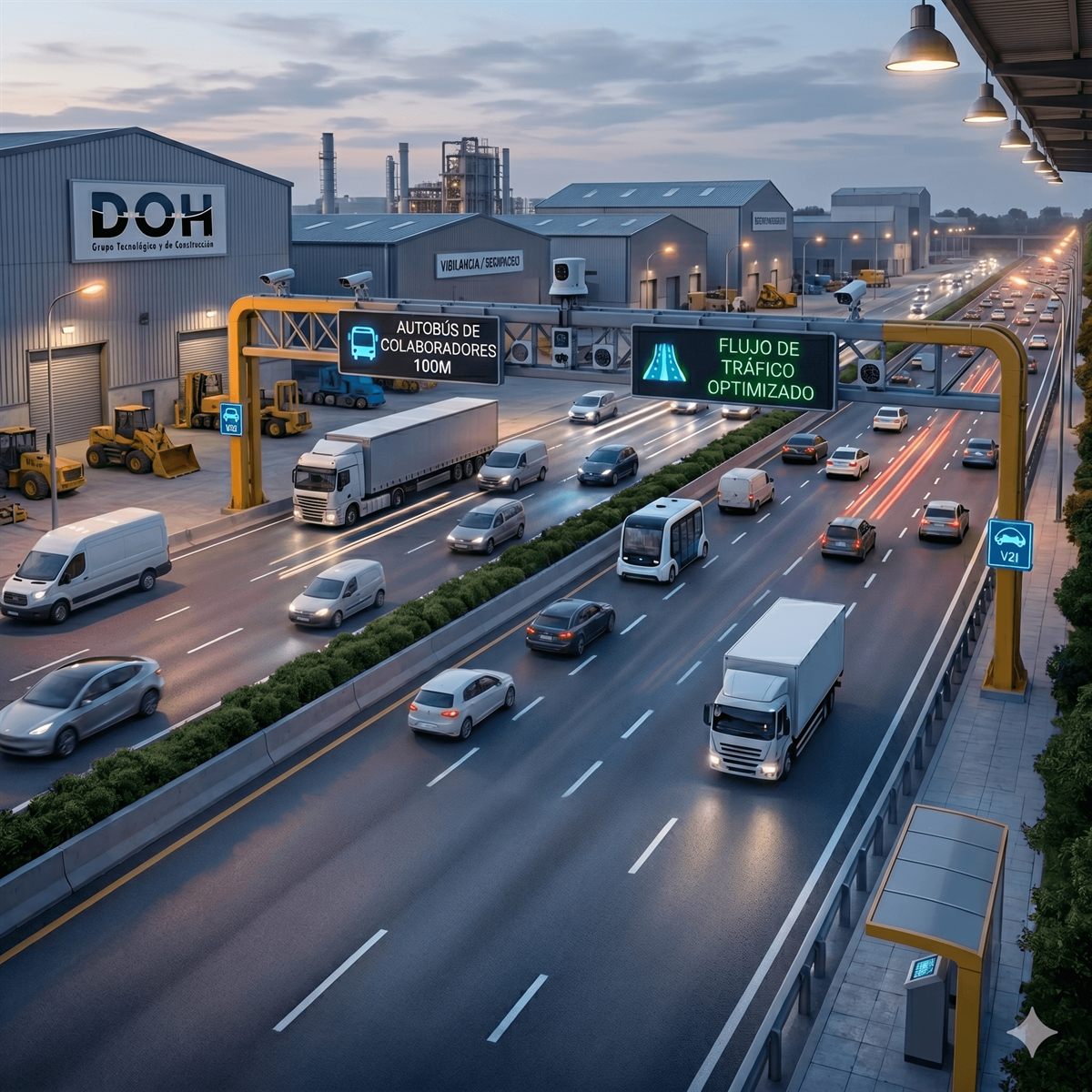 Control de flujo vehicular y tecnología vial Grupo DOH